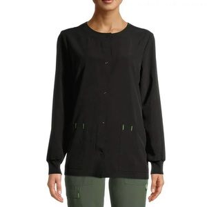 Women’s Scrubstar Snap Front Solid Scrub Jacket Size Large